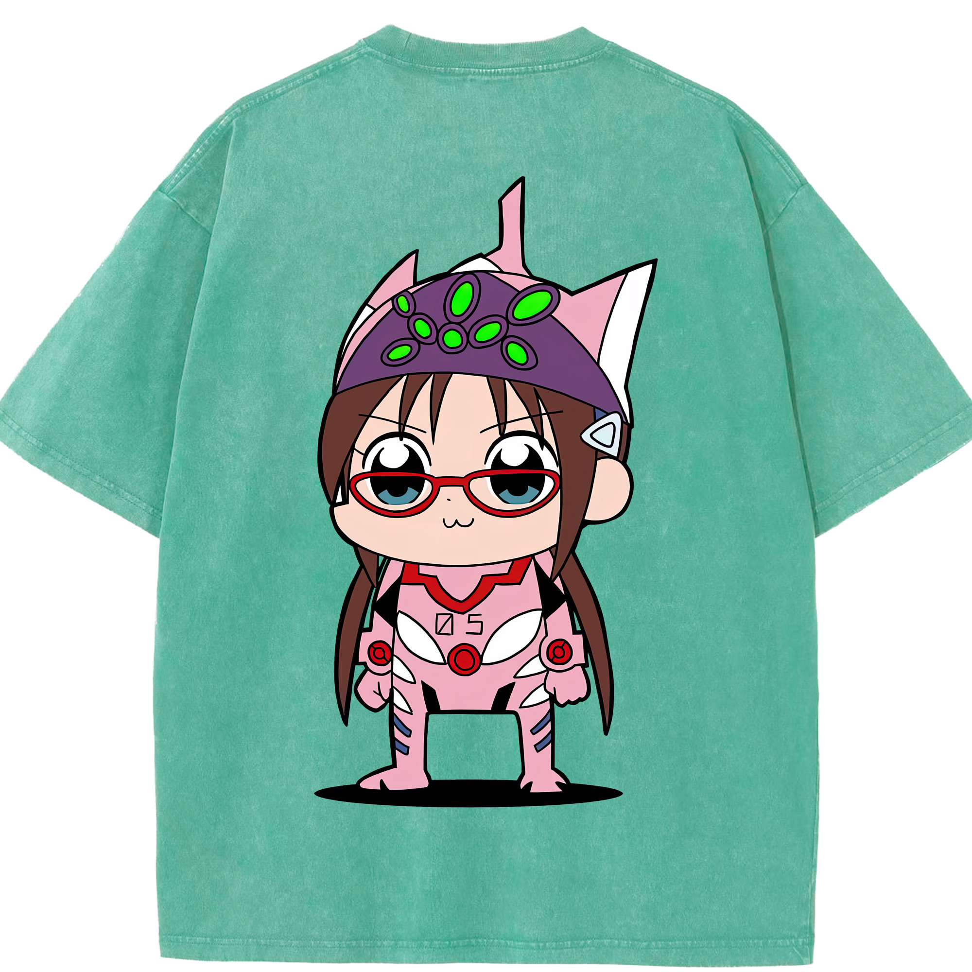 （画像用） EVA 新世紀エヴァンゲリオン 綿100% ヴィンテージ風 半袖Tシャツ（背面プリント）